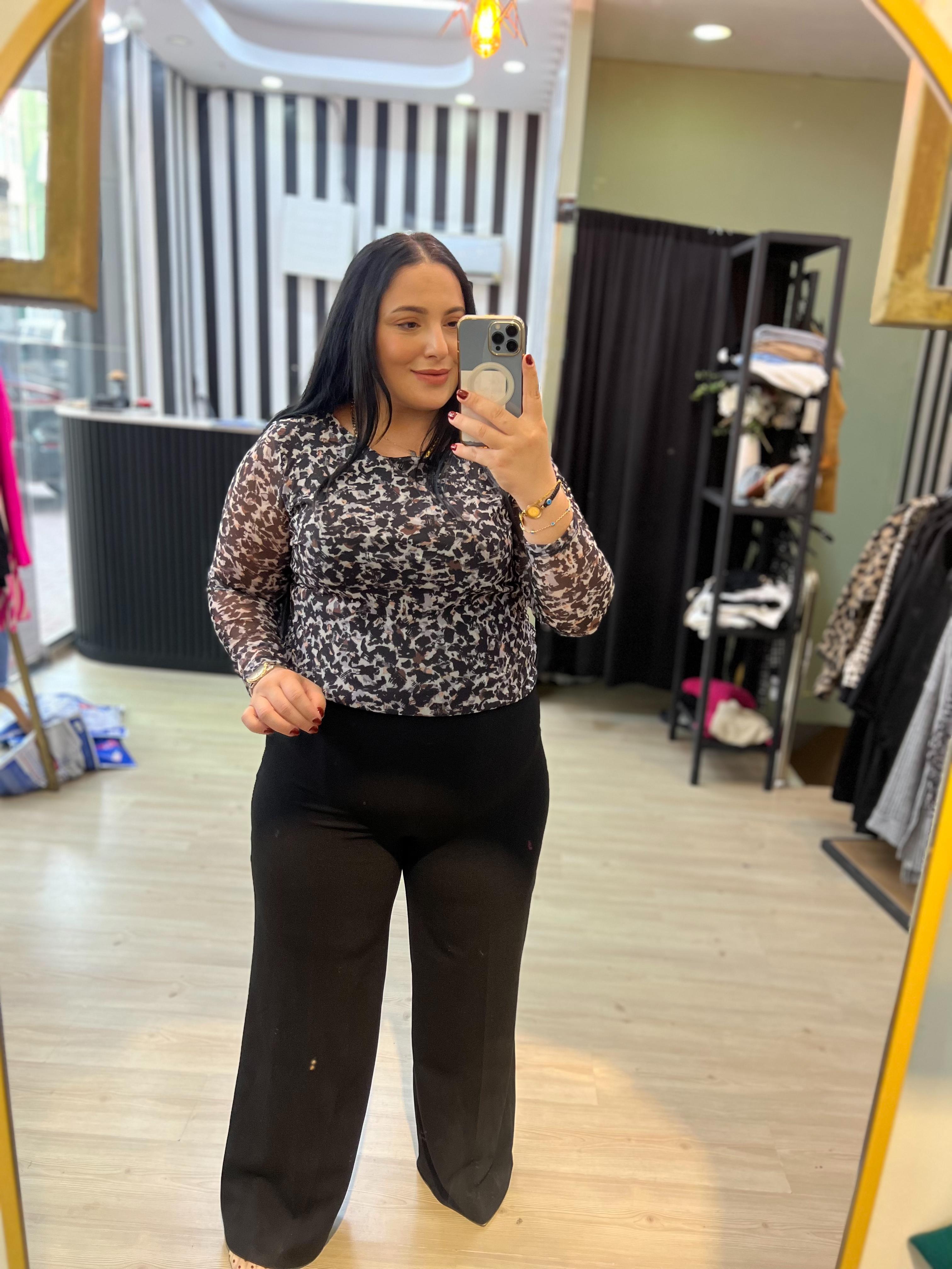 ZEBRA DESEN TÜL BLUZ