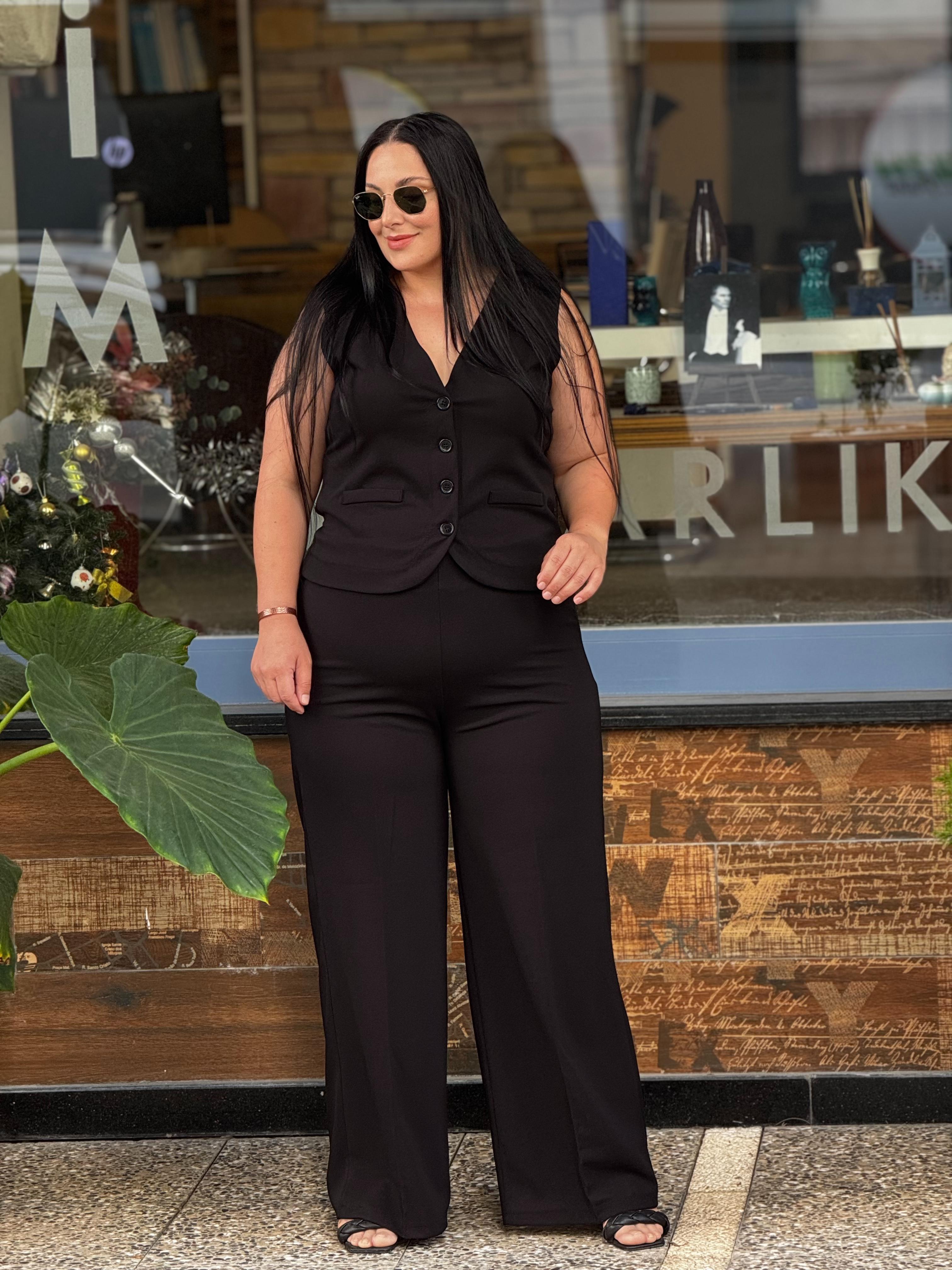 ZESS CREP YELEK SİYAH 