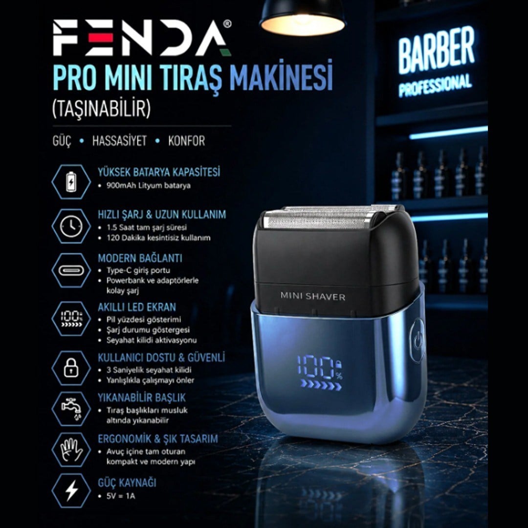 Fenda Pro Mini Seyahat Tıraş Makinesi 