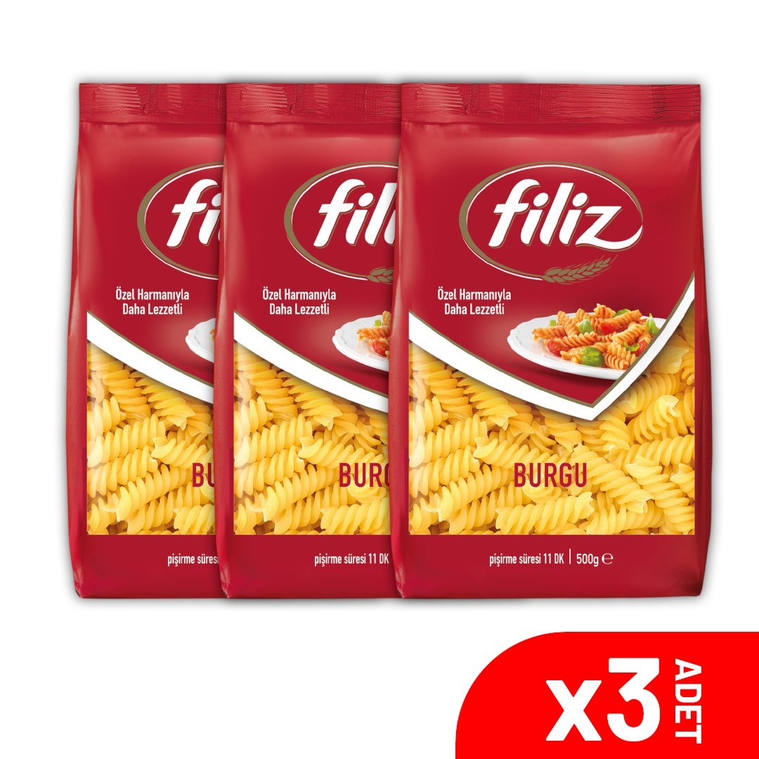 Filiz Burgu Makarna 500 GR. 3 Lü