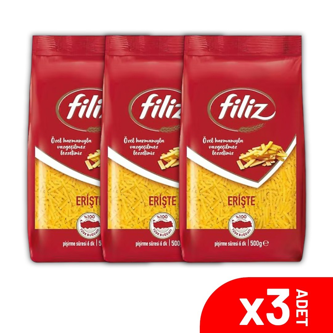 Filiz Erişte Makarna 500 GR. 3 Lü