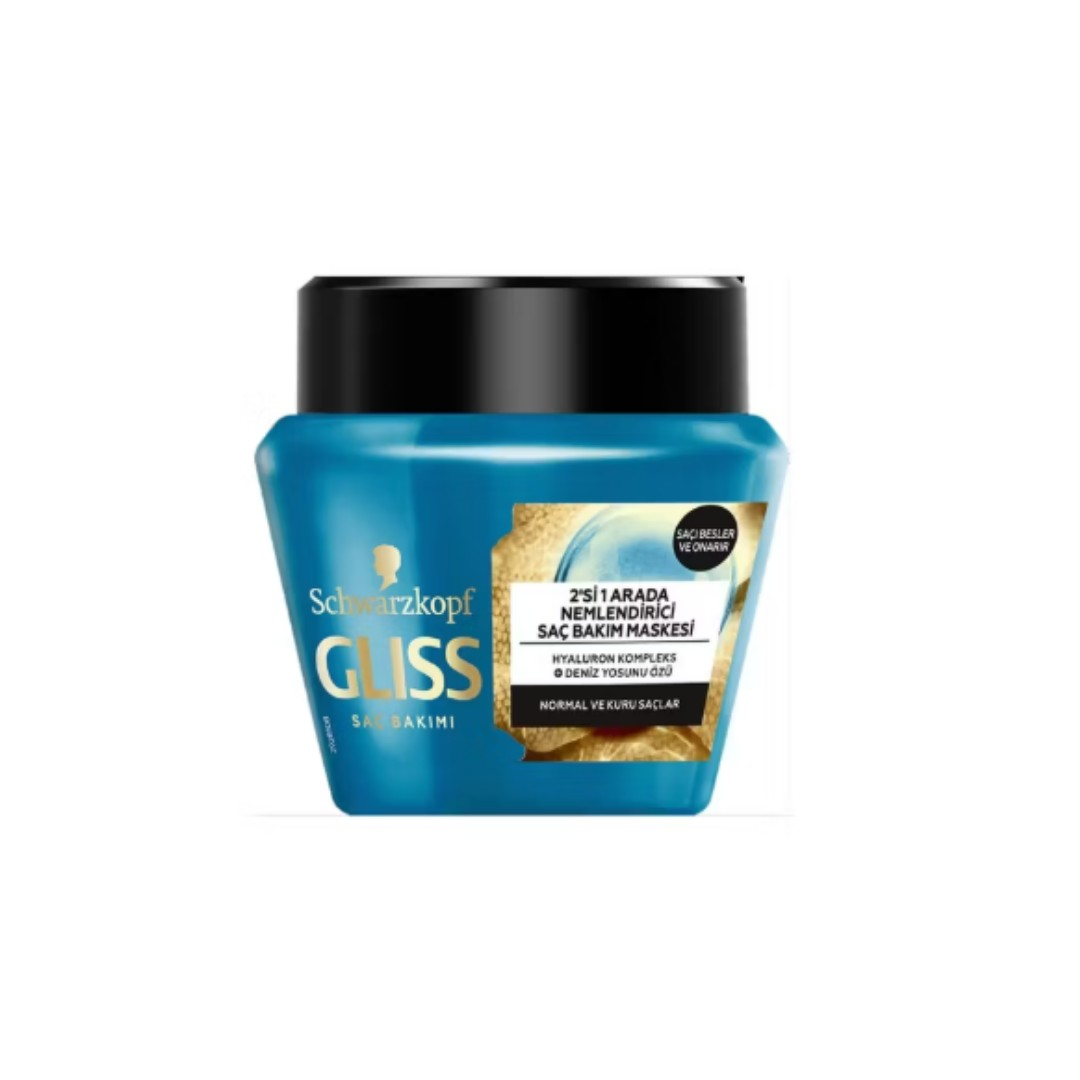 Gliss Schwarzkopf Gliss Aqua Revive 2'si 1 Arada Nemlendirici Saç Maskesi 300 ml 