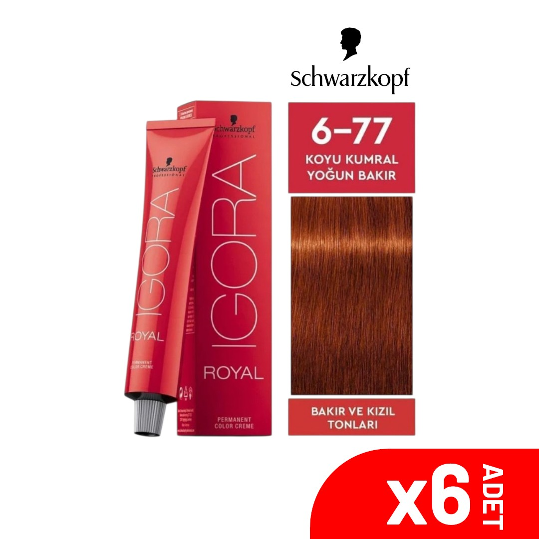 Igora Royal 6-77 Koyu Kumral Yoğun Bakır 60ML-6LI