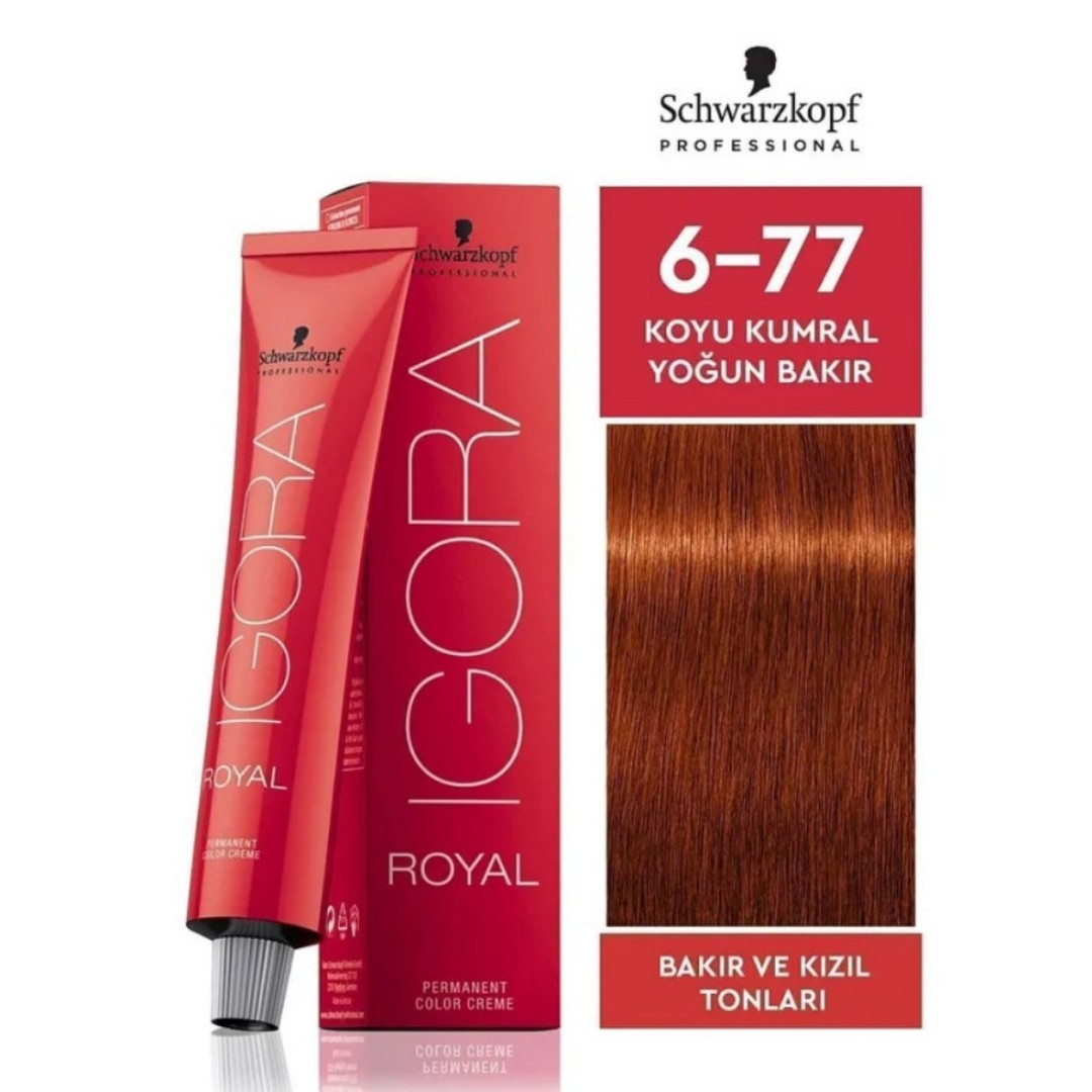 Igora Royal 6-77 Koyu Kumral-Yoğun Bakır 60ML