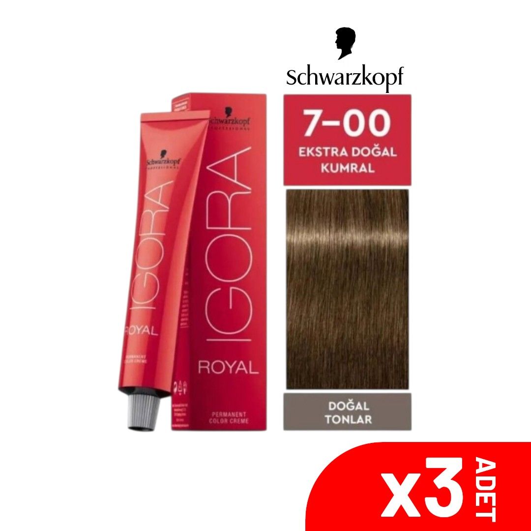 Igora Royal 7-00 Ekstra Doğal Kumral 60ML-3LÜ