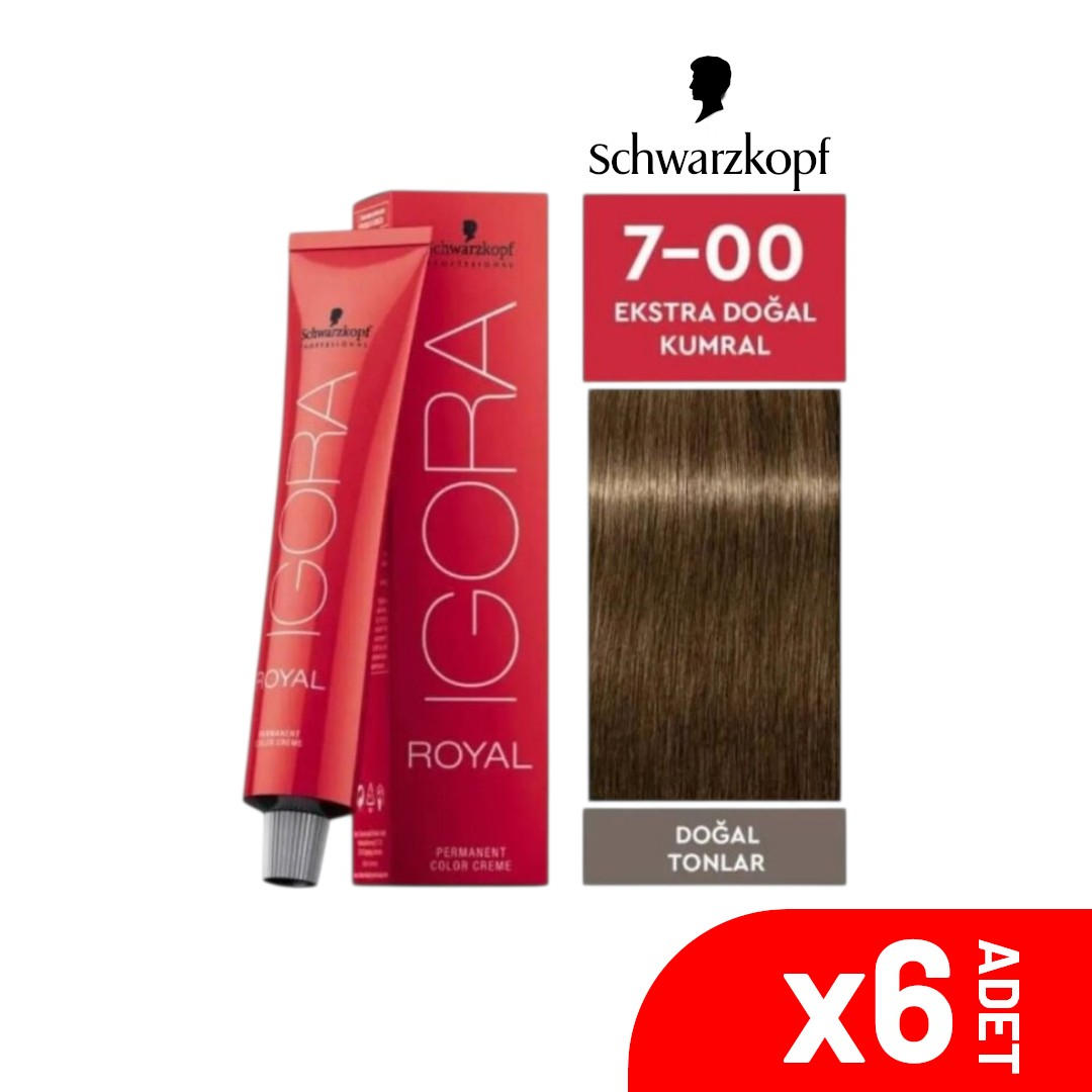 Igora Royal 7-00 Ekstra Doğal Kumral 60ML-6LI