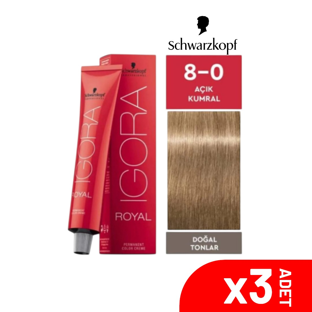 Igora Royal 8-0 Açık Kumral 60ML-3LÜ