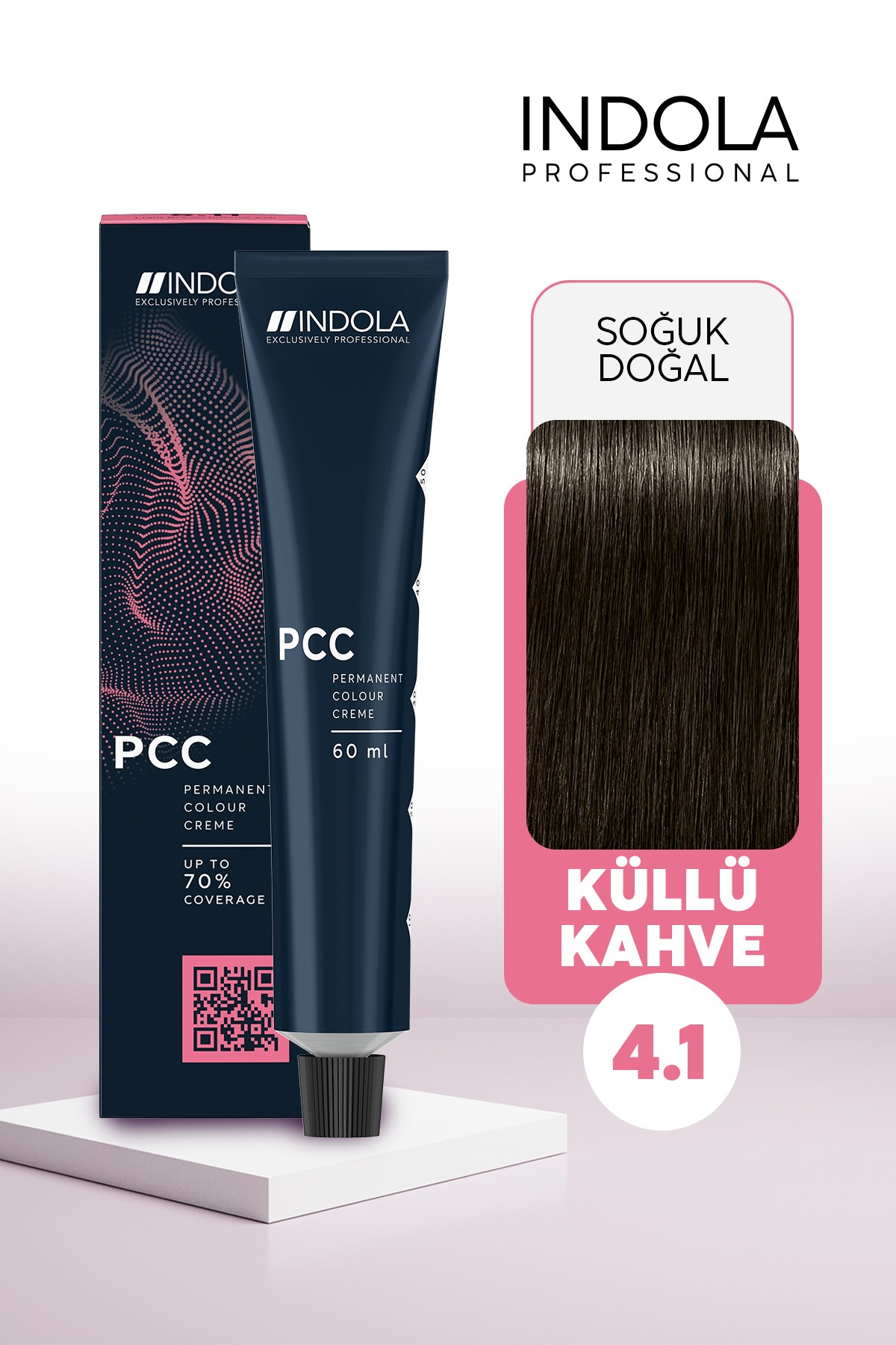 Indola PCC 4.1 60ML Küllü Kahve Saç Boyası