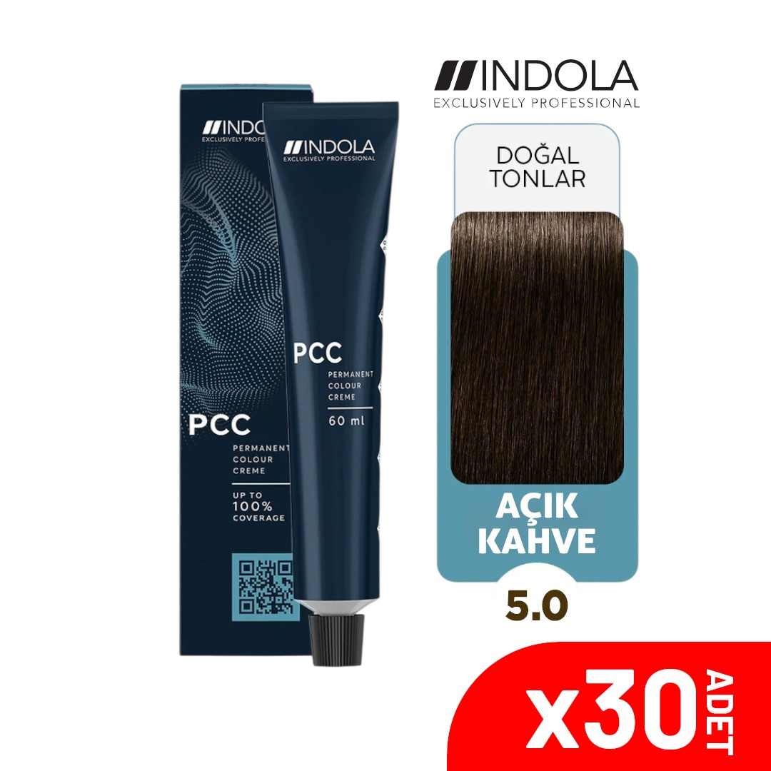 Indola PCC 5.0 60 ML Açık Kahve Saç  Boyası-30'lu