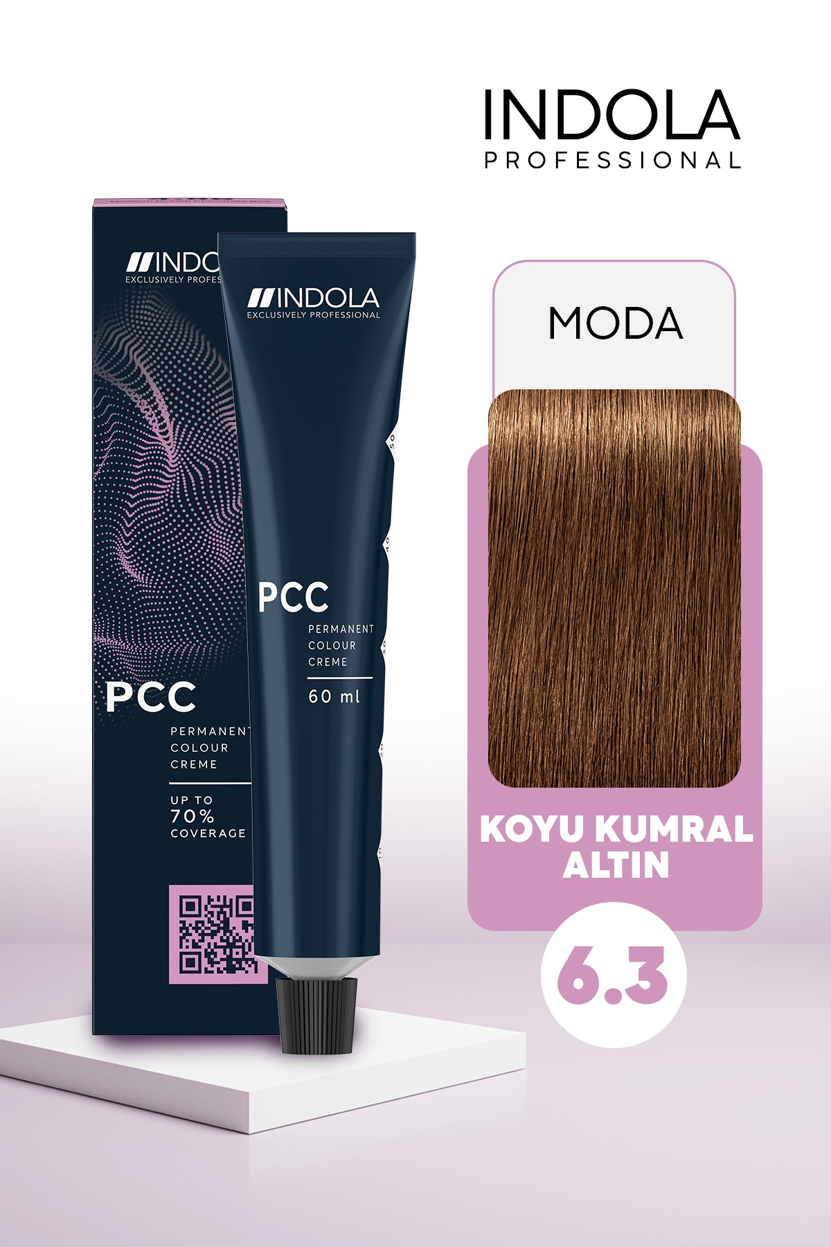 Indola PCC 6.3 60ML Koyu Kumral Altın Saç Boyası