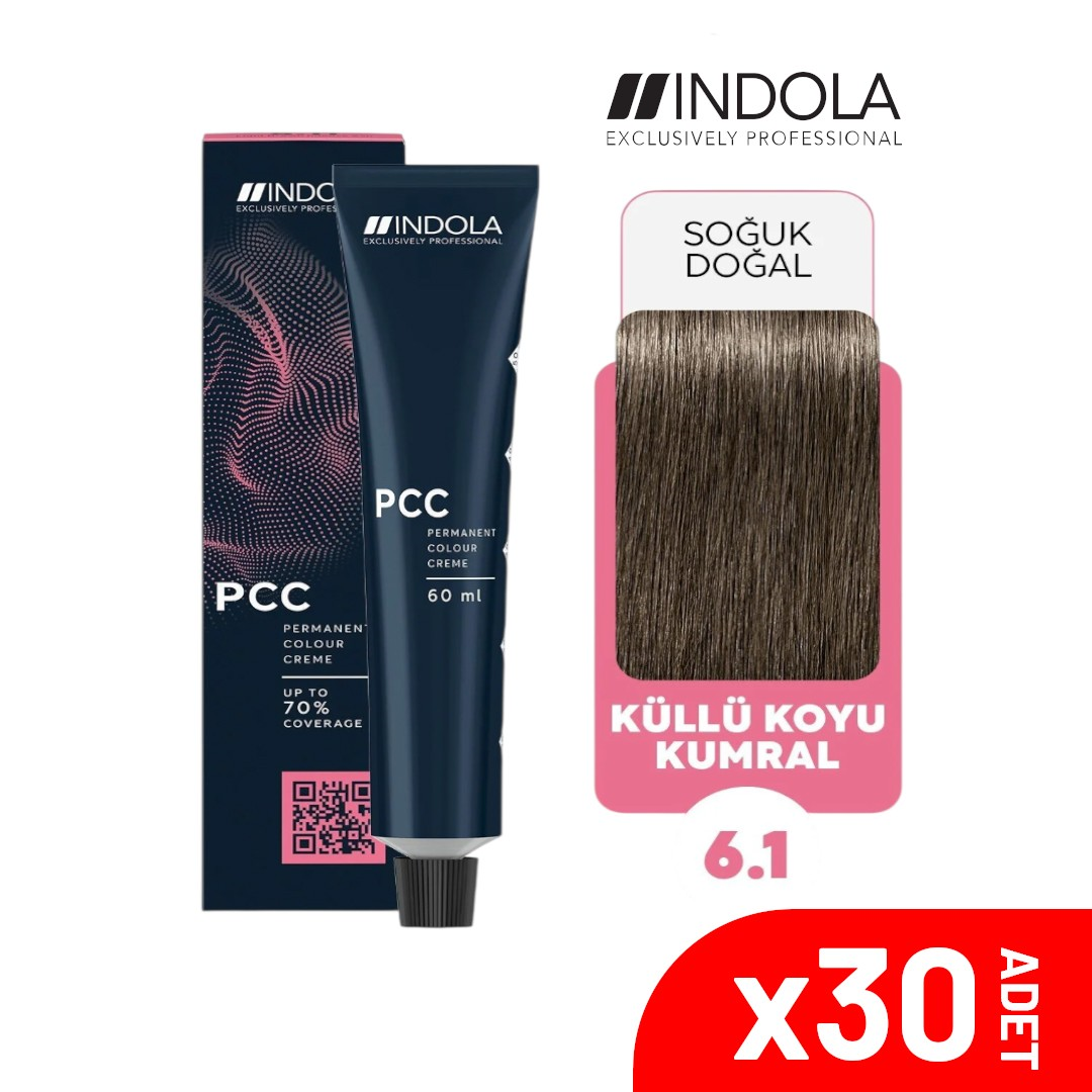 Indola PCC 6.1 60 ML Küllü Koyu Kumral Saç Boyası -30 lu