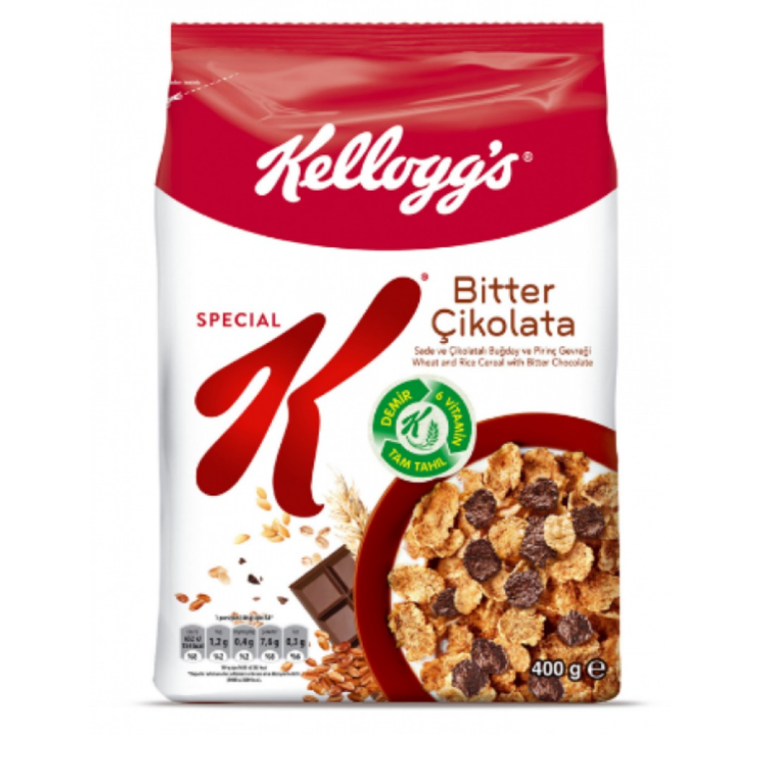 Kellogg's Special K Bitter Çikolatalı Kahvaltılık Tam Buğday Ve Pirinç Gevreği 400 Gr