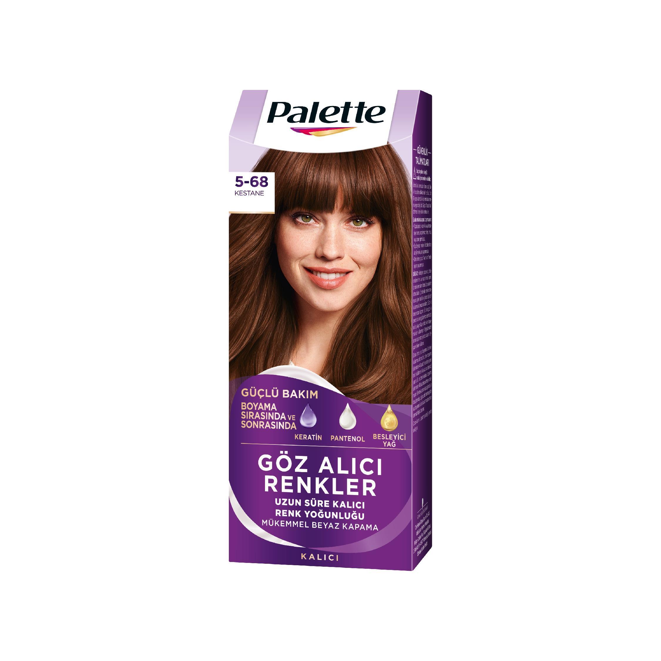 Palette Göz Alıcı Renkler Saç Boyası 5-68 Kestane 50 ml