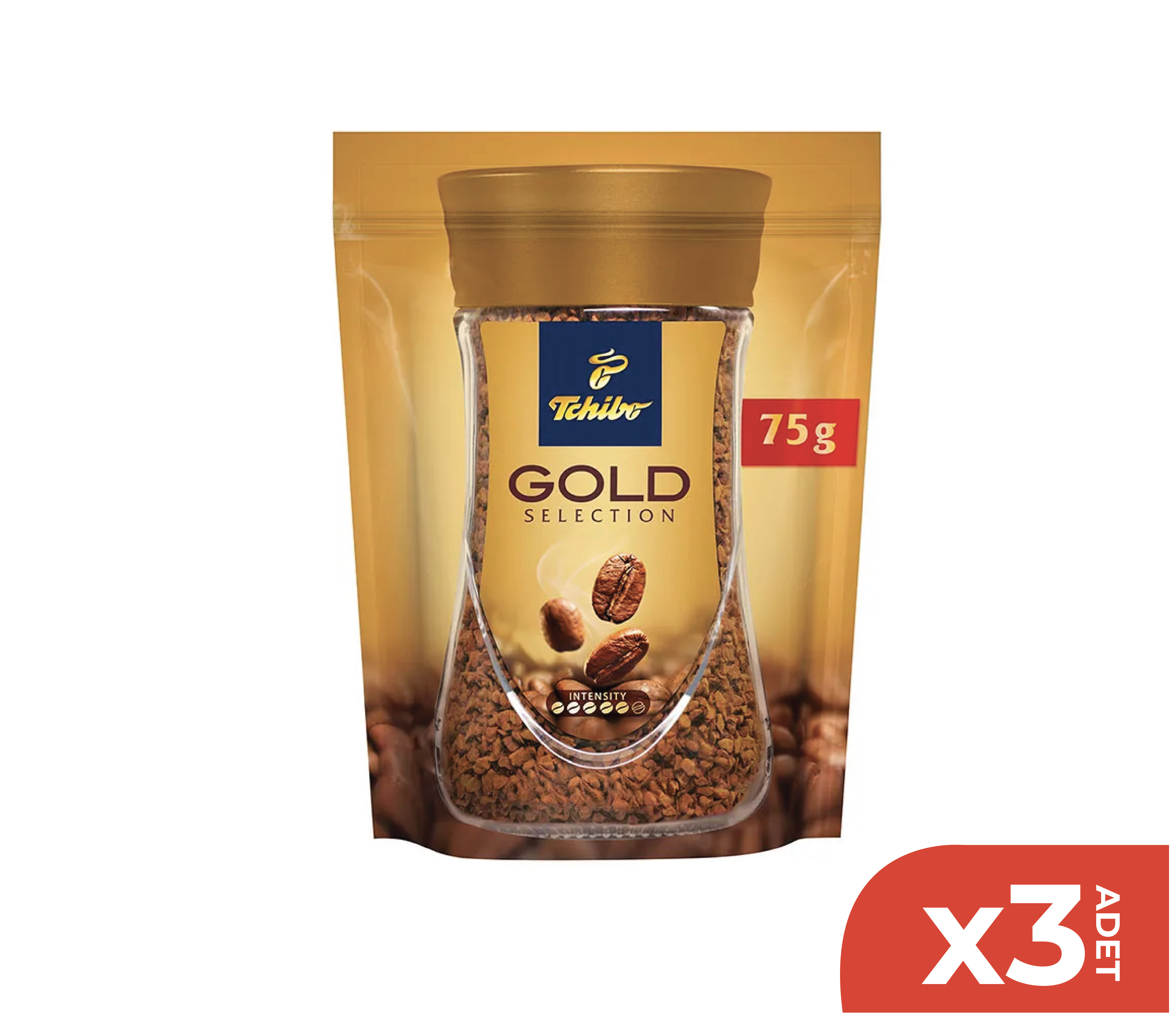 Tchibo Gold Selection Çözünebilir Kahve 75 Gr. 3'lü