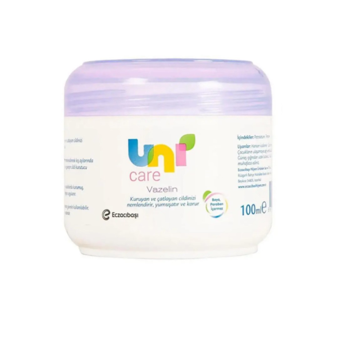 Uni Baby Uni Care Vazelin 100 ml - Yoğun Nemlendirici El, Ayak ve Vücut Bakım Kremi