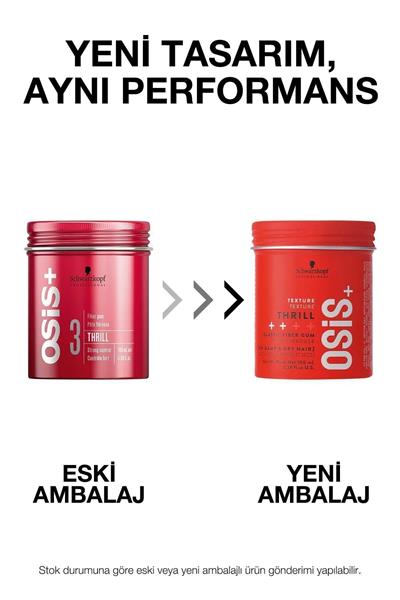 Osis Thrill Elastik Lifli Gum Şekillendirici Orta Tutuş 100ml | Parlaklık Veren Gum Wax