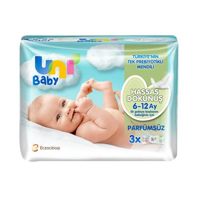 Uni Baby Hassas Dokunuş Islak Mendil 3X52'li
