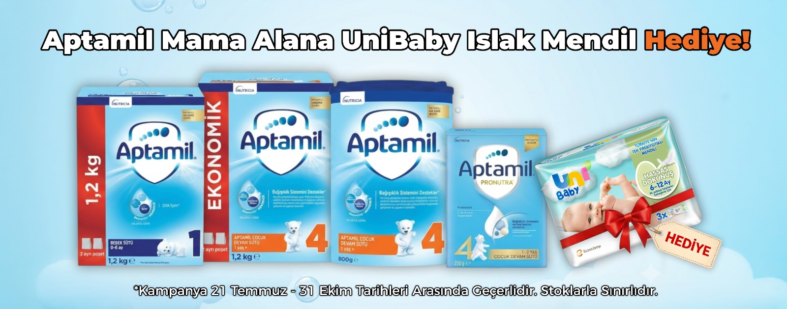 Aptamil Mama Alana UniBaby Islak Mendil Hediye!