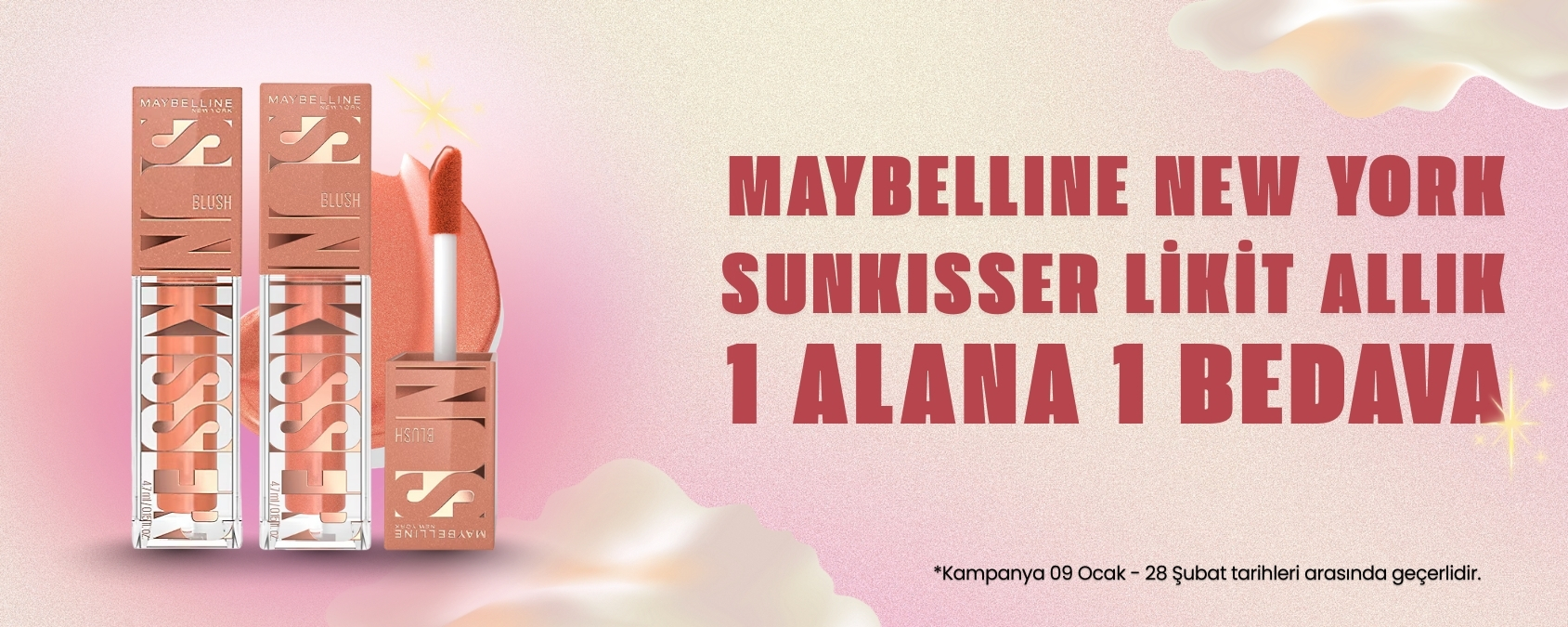 Maybelline New York Sunkisser Likit Allık 1 Alana 1 Bedava