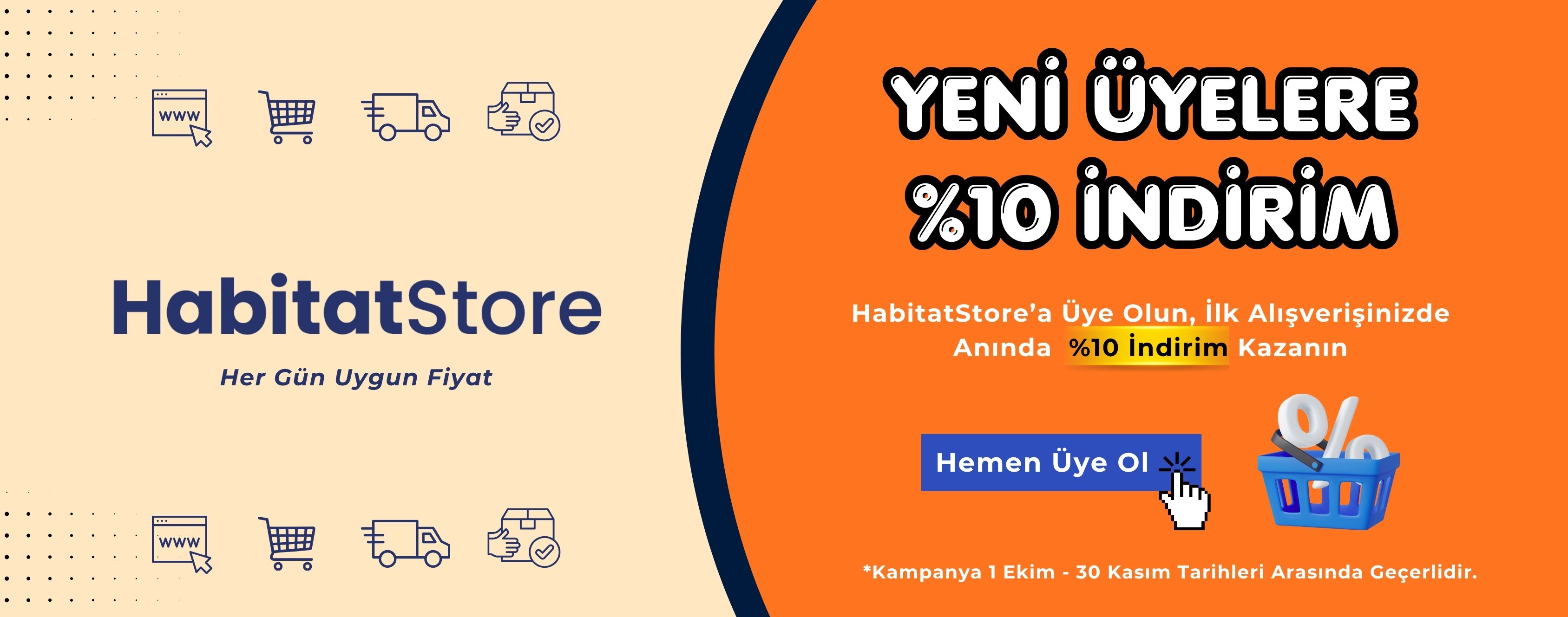 YENİ ÜYELERE ÖZEL %10 İNDİRİM 