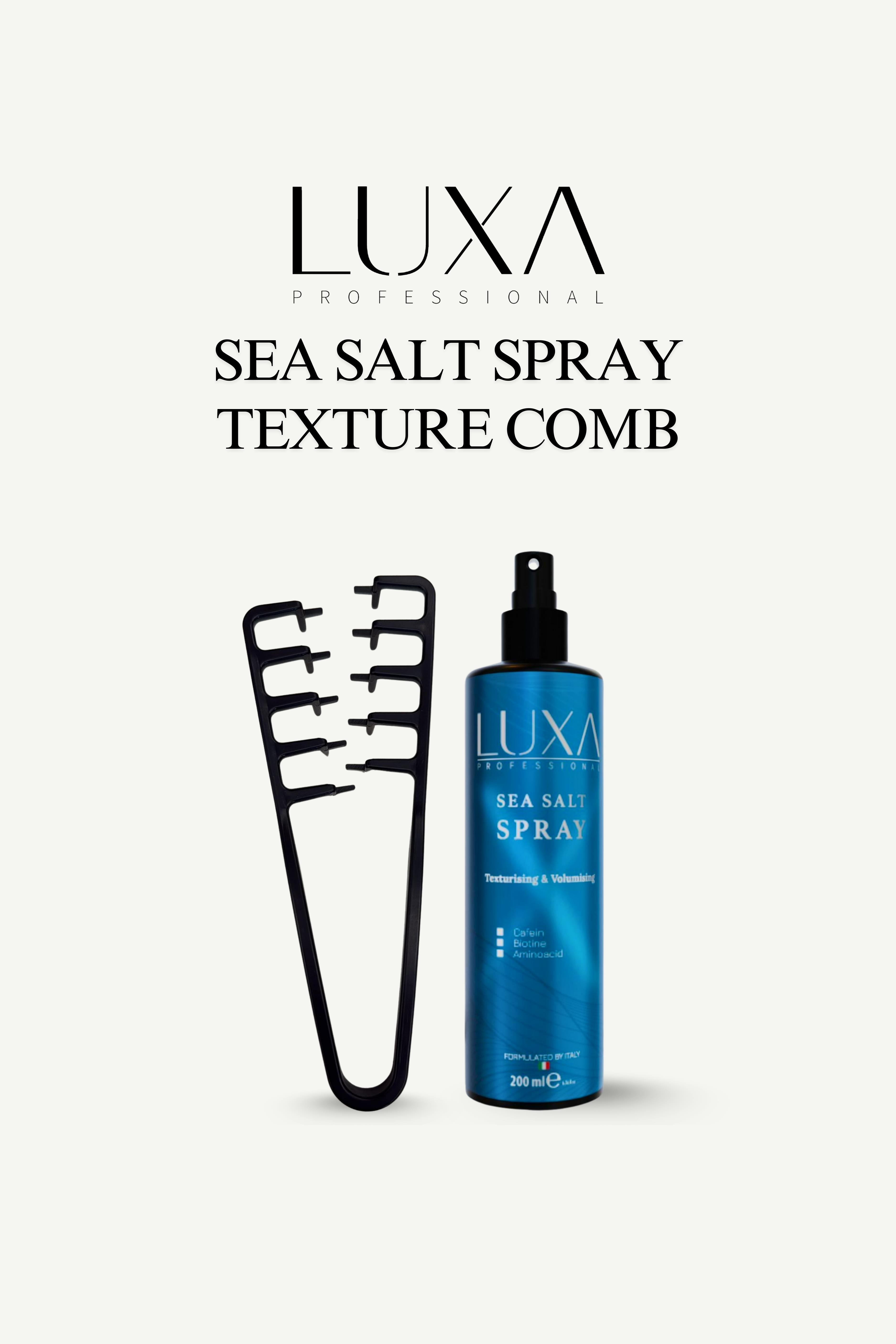 Luxa Professional Texture Comb Profesyonel Saç Doku Tarağı + Sea Salt Deniz Tuzu Spreyi 200 ml