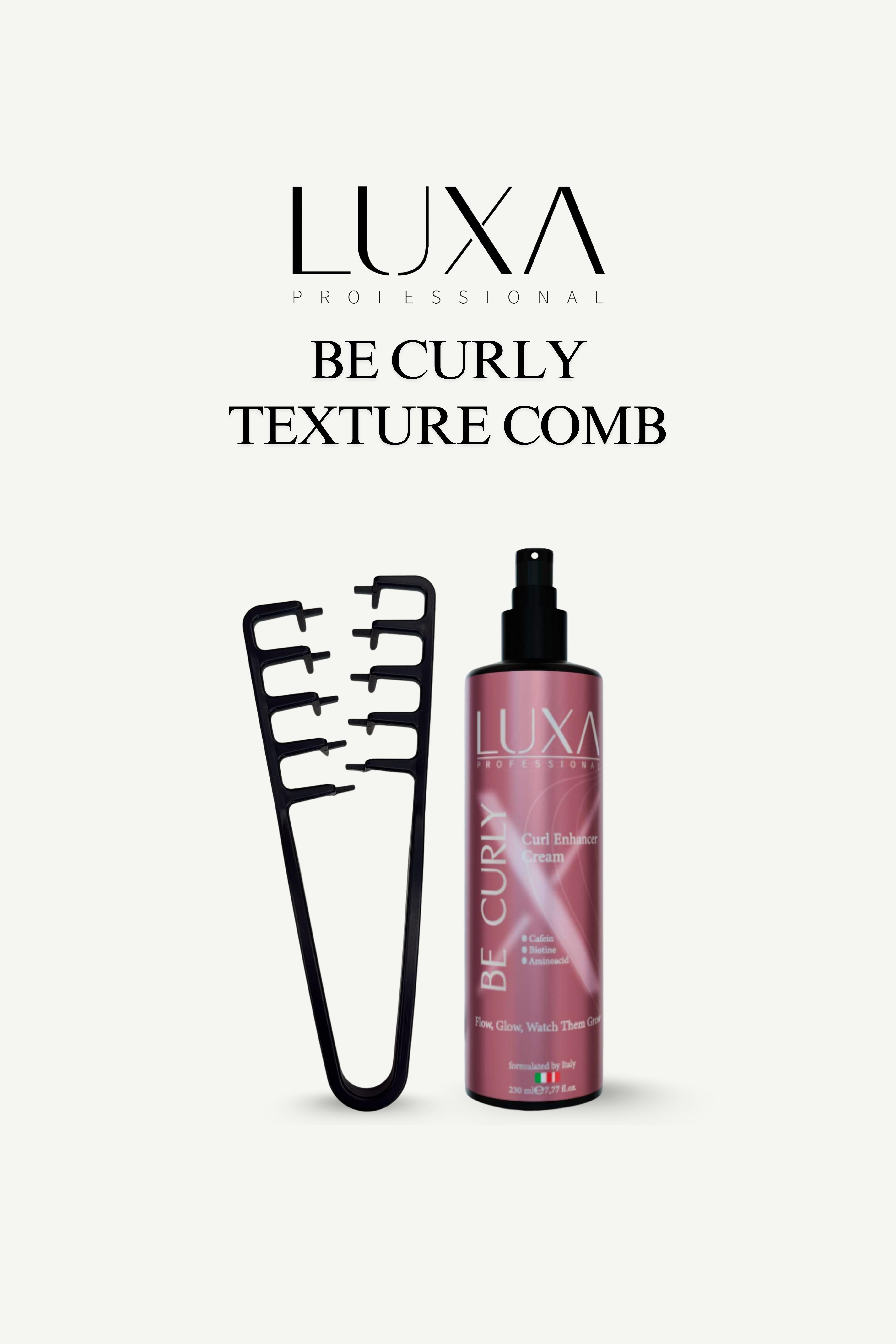 Luxa Professional Texture Comb Profesyonel Saç Doku Tarağı + Be Curl Bukle Belirginleştirici Krem 200 ml 