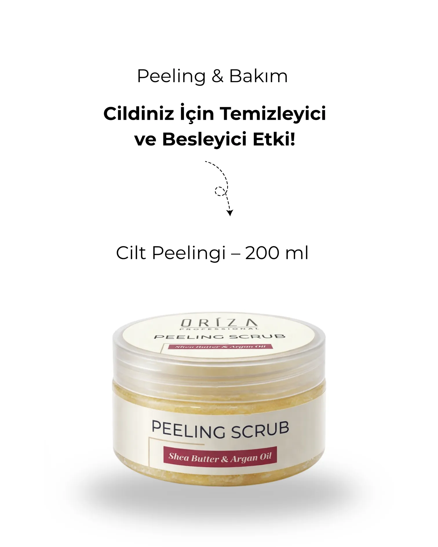 Oriza Profesyonel Peeling Scrub - Shea Yağı ve Argan Yağı 250 ml