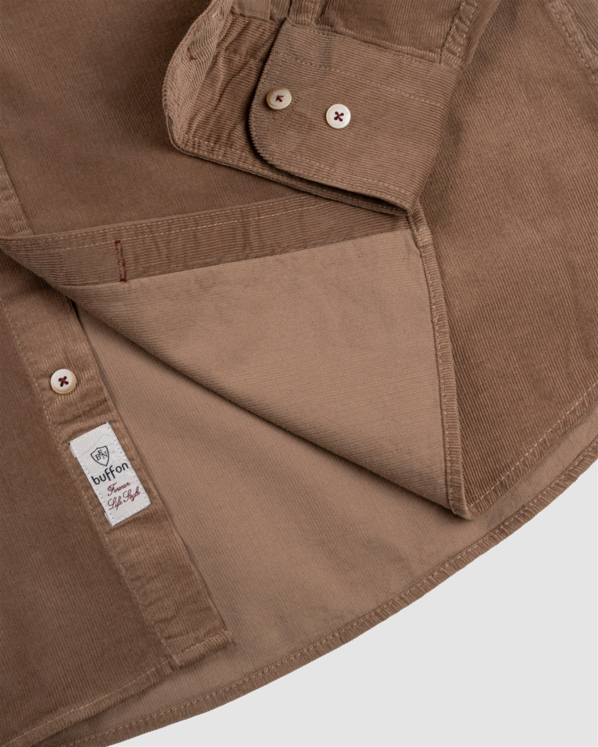 Bfn.1528 %100 Cotton Dokulu Kadife Gömlek
