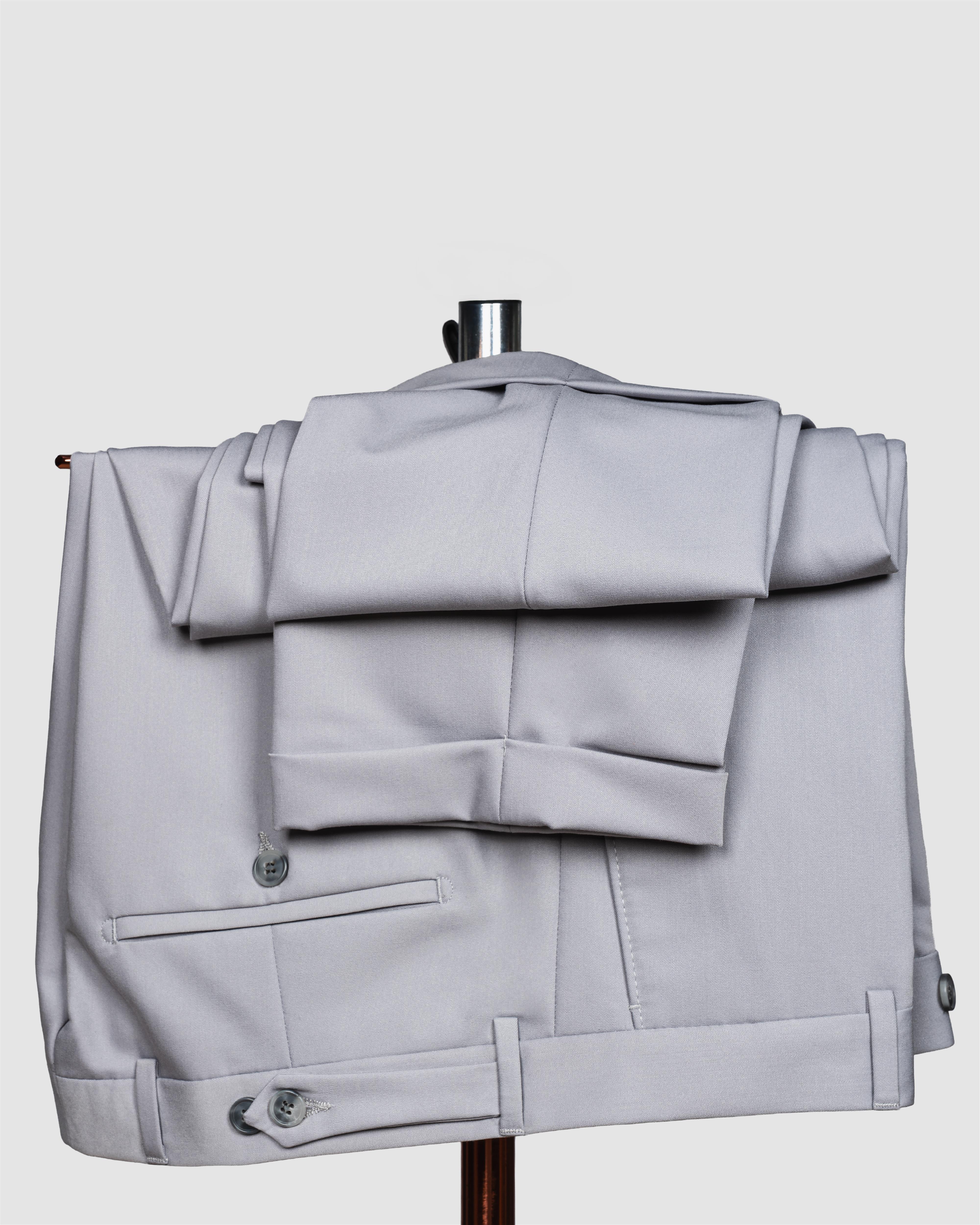 Ssa 2610 Düz Kumaş Yelekli & Duble Paça Takım