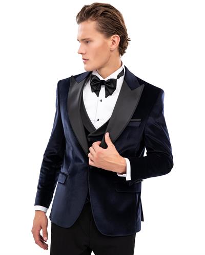 Ssa.6062 Kadife Kırlangıç Yaka Damatlık