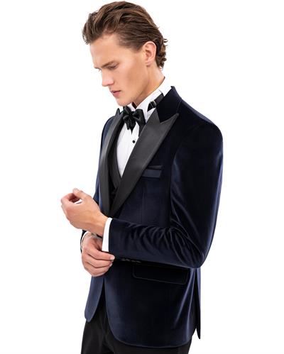 Ssa.6062 Kadife Kırlangıç Yaka Damatlık