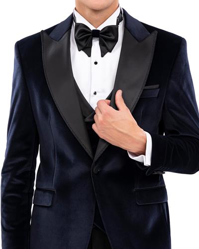 Ssa.6062 Kadife Kırlangıç Yaka Damatlık