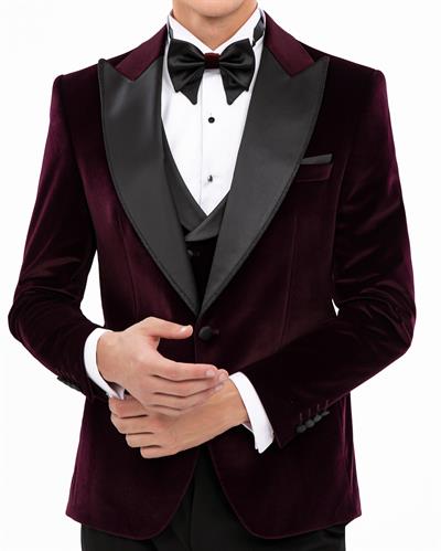 Ssa.6062 Kadife Kırlangıç Yaka Damatlık