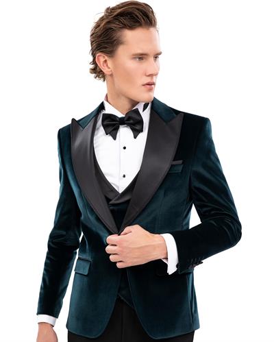 Ssa.6062 Kadife Kırlangıç Yaka Damatlık