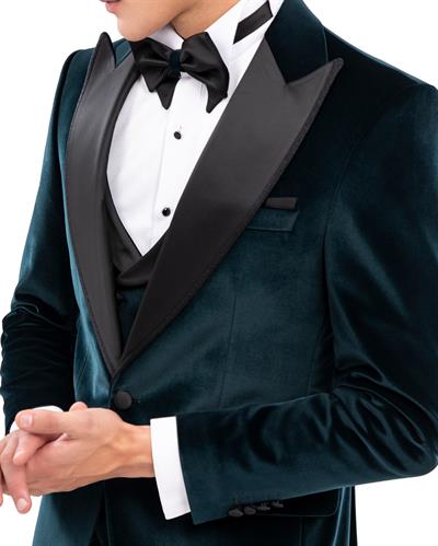 Ssa.6062 Kadife Kırlangıç Yaka Damatlık