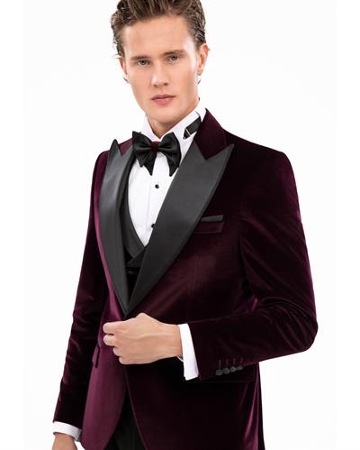 Ssa.6062 Kadife Kırlangıç Yaka Damatlık