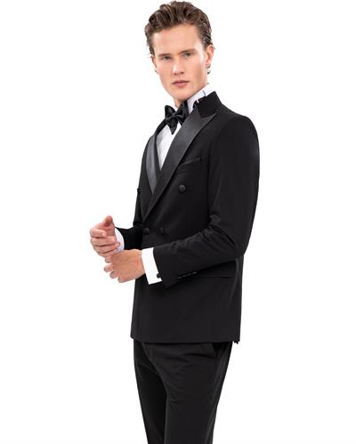 5841 Sivriyaka 6 Düğmeli Kruvaze Damatlık