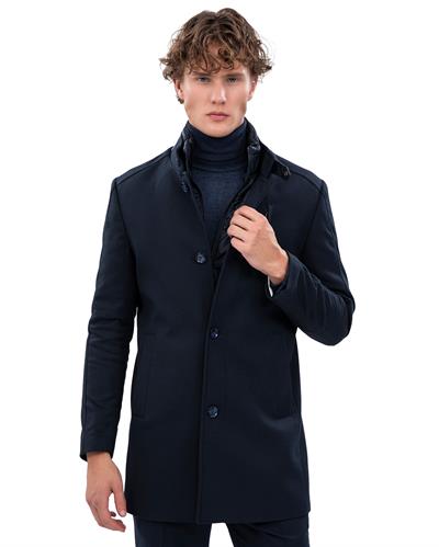 Ssa.8120 Kürk Yaka 4 Düğme Kaban