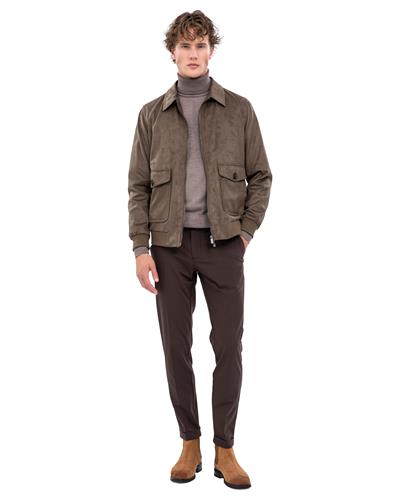 8006 Nubuk İki Cepli Fermuarlı Mont