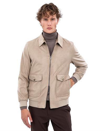 8006 Nubuk İki Cepli Fermuarlı Mont