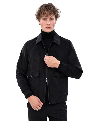 8006 Nubuk İki Cepli Fermuarlı Mont