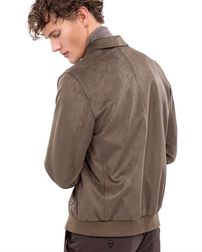 8006 Nubuk İki Cepli Fermuarlı Mont