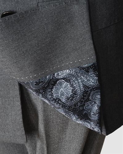 Ech. 2344 Düz Kumaş Kruvaze Takım Elbise