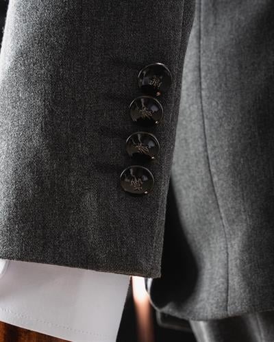 Ech. 2344 Düz Kumaş Kruvaze Takım Elbise