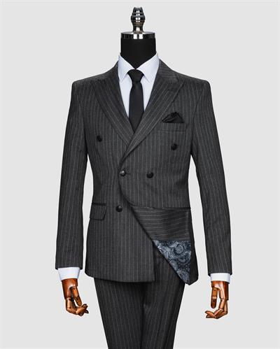 Ech. 2344 Dokulu Dar Çizgili Kruvaze Takım