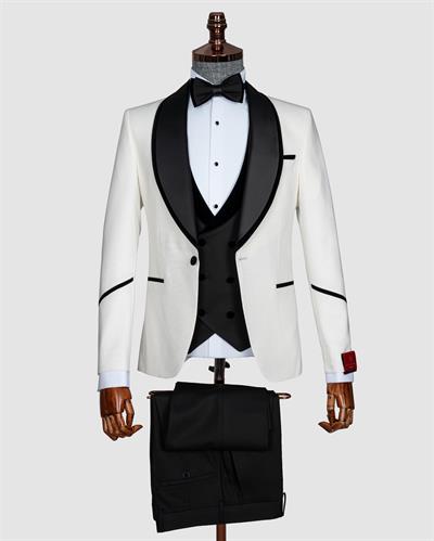 Ssa.5567 Luxury Şal Yaka Damatlık