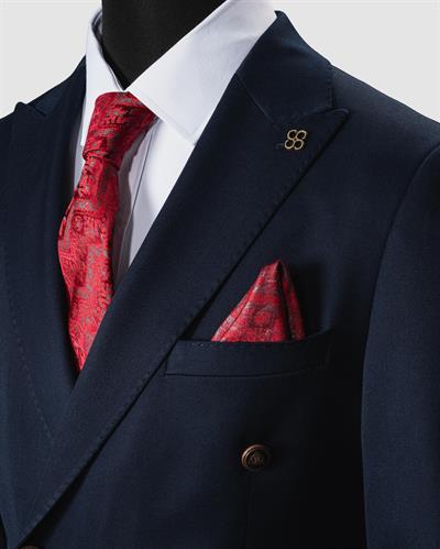 Ech.508-2471 Düz Kumaş Kruvaze Takım Elbise