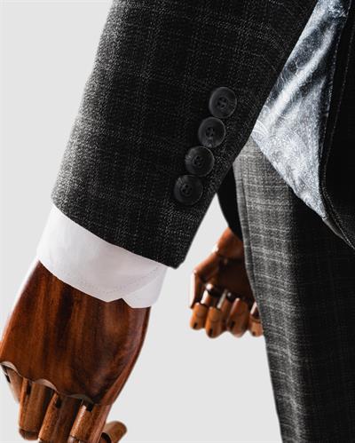 Ech.2350-22 Ekoseli Yelekli Takım Elbise