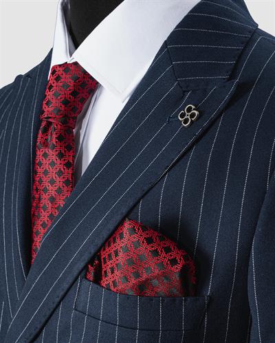 Ech. 2344 Beyaz Çzg. Krvz. Takım Elbise