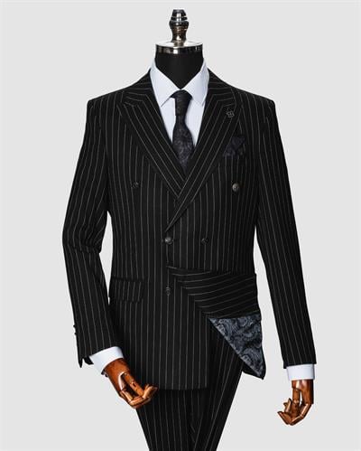 Ech. 2344 Beyaz Çzg. Krvz. Takım Elbise